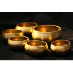 手工頌缽缽音碗不同尺寸連木棒及墊